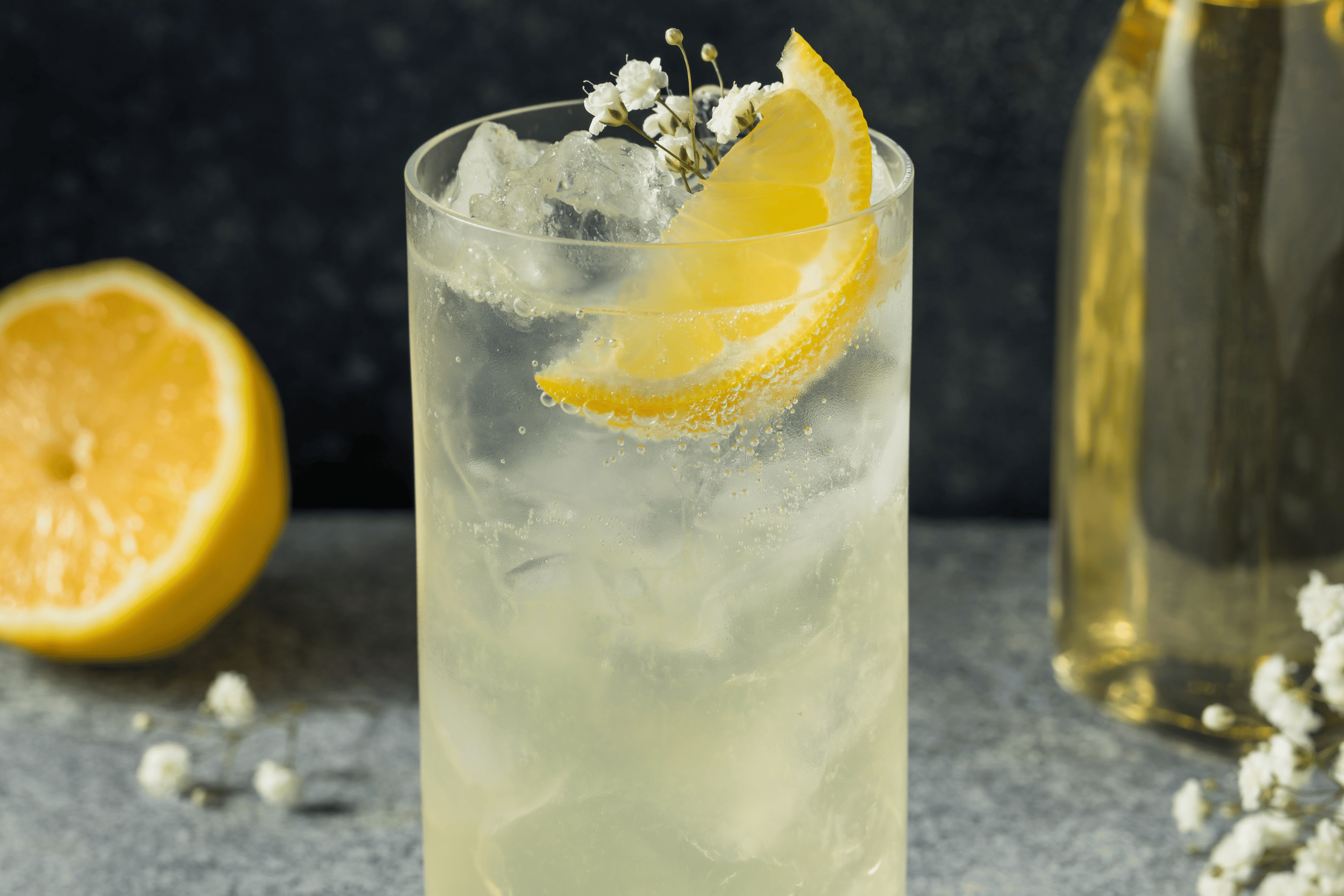 Elderflower Gin Fizz Cocktail