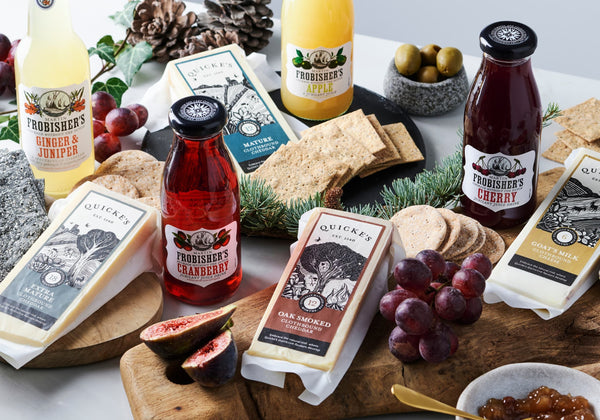 Cheese Board With Quickes Cheese & Frobishers Soft Drinks